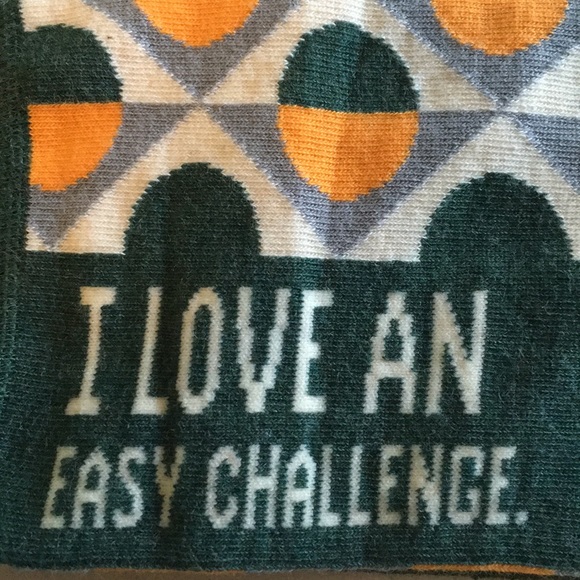 NWT Men’s “I Love an Easy Challenge” Socks - Picture 3 of 6